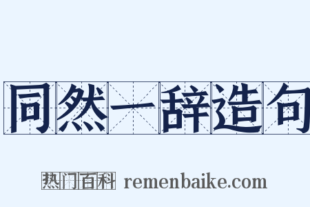 同然一辞造句是什么意思的图片